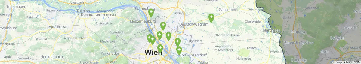 Kartenansicht für Apotheken-Notdienste in der Nähe von Strasshof an der Nordbahn (Gemeinde, Niederösterreich) (467)